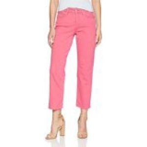 NYDJ Jenna straight leg jeans with raw hem size 12